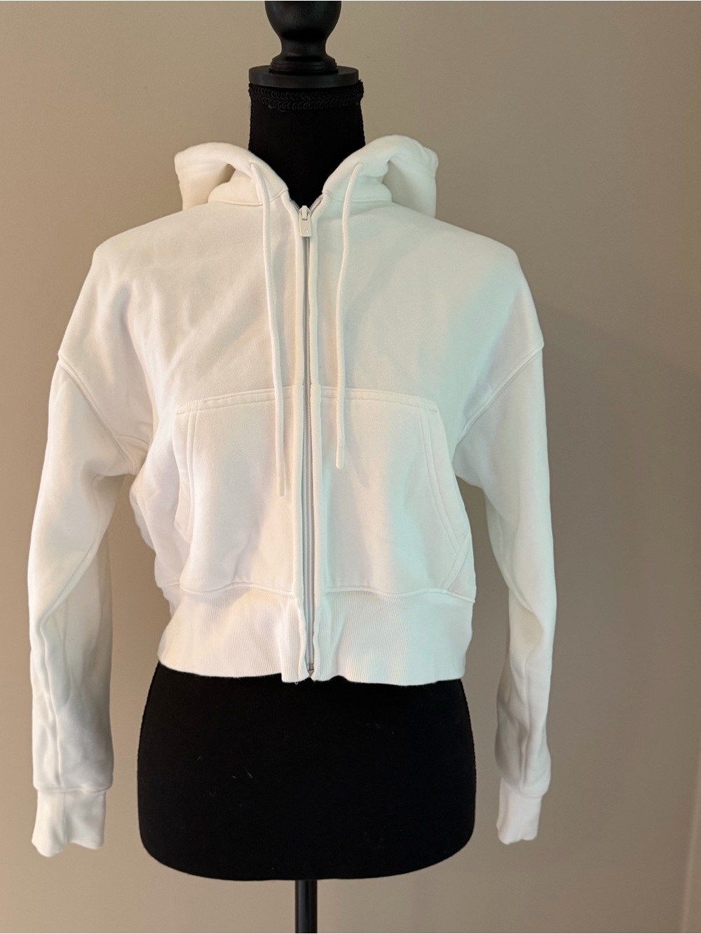 Aritzia Boyfried Hoodie White 2XS